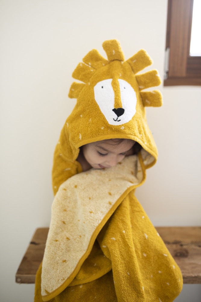 Hooded towel | 75x75cm - Mr. Lion